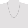 Black Bow Jewelry 2.75mm 10k White Gold Solid Diamond Cut Rope Chain Necklace - 2 of 4