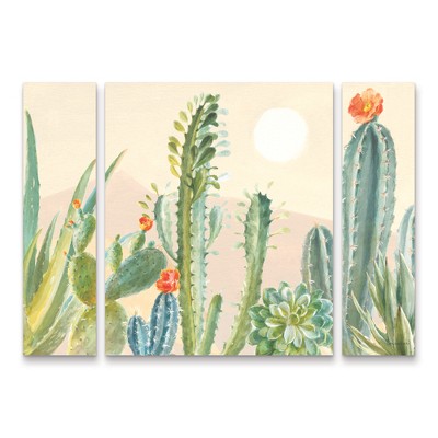 Trademark Fine Art Danhui Nai Desert Greenhouse I 3 Piece Panel Set Art
