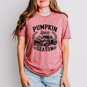 Simply Sage Market Pumpkin Spice Season Truck Distressed Short Sleeve Tee - 1 of 4