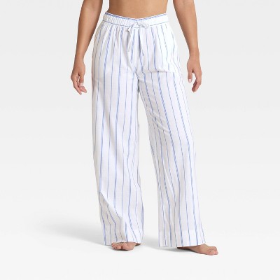Women's Striped Cotton Blend Pajama Pants - Auden™