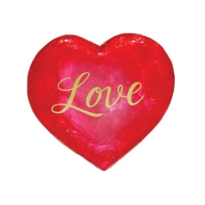 Gallerie II Love Heart Love Valentines Day Romance Capiz Trinket Tray