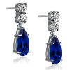 Guili Sterling Silver White Gold Plated Teardrop Earrings with Colored Cubic Zirconia – A Chic and Elegant Accent for a Timeless, Sophisticated Look - 3 of 4