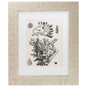 Trademark Fine Art - Vision Studio  Coral on Linen I Matted Framed Art - 1 of 4