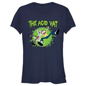 Juniors Womens Rick And Morty The Acid Vat T-Shirt - 1 of 4