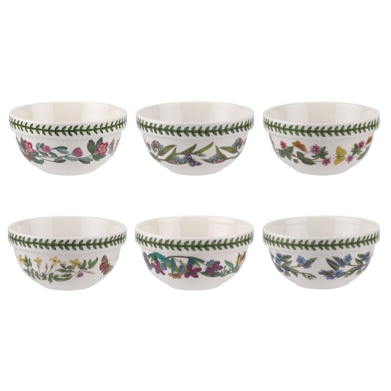 Portmeirion Botanic Garden Stacking Bowls, Set of 6, Made in England - Assorted Floral Motifs,5.5 Inch, 3 of 11