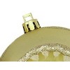 Northlight Shatterproof Retro Reflector Christmas Ball Ornaments - 3.25" (80mm) - Champagne Gold - 5ct - 2 of 2