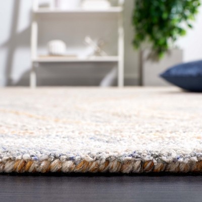 Gray Abstract Handmade Tufted Wool Area Rug 6' x 9'