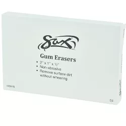 Sax Gum Art Erasers, 2 x 1 x 1/2 Inches, Brown, pk of 12