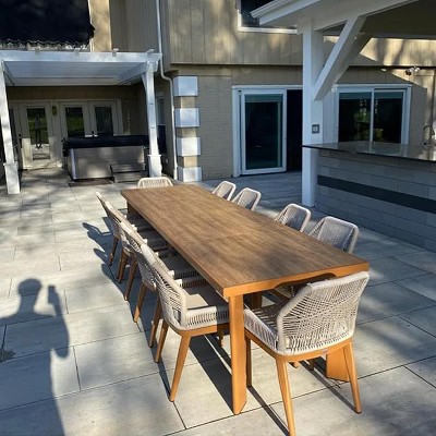 PURPLE LEAF Dining Set Patio Metal Table and Wicker Rattan Chairs for Outside Porch Garden Kitchen Modern Outdoor Furniture Sets