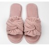 Roxoni Women’s Slippers Lovely Velvet Pom-pom Open Toe House Slides - 3 of 4