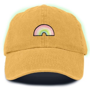 Dalix Robot Embroidered Glow in the Dark Retro Dad Hat Cotton Baseball Cap Adjustable Mens - 1 of 4