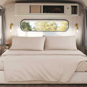 Nestl RV Queen Sheets, Super Soft 4PC Microfiber Sheet Set for Camper, Short Queen Sheets - 1 of 4