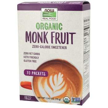Organic Monk Fruit 70 packets Powder by Now Foods