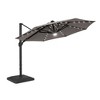 Sonkuki 11Ft Aluminum LED Cantilever Patio Umbrella with Base for Patio Deck Garden - 2 of 4