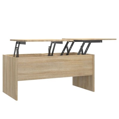 vidaXL Coffee Table Sonoma Oak 40.2"x19.9"x18.3" Engineered Wood
