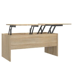 vidaXL Coffee Table Sonoma Oak 40.2"x19.9"x18.3" Engineered Wood - 1 of 4