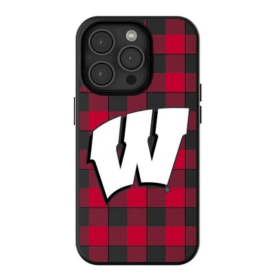 Keyscaper NCAA Big Ten Universities Plaid MagSafe Compatible Cell Phone Case for Apple iPhone