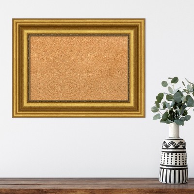 Parlor Gold Framed Natural Cork Bulletin Board 24x18