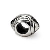 Black Bow Jewelry Sterling Silver Football Bead Charm - 2 of 4