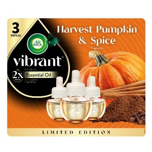 Air Wick Scented Oil Vibrant Air Fresheners - Harvest Pumpkin Spice - 3ct - 1 of 4