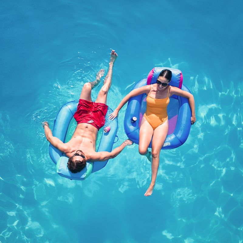Swimways Premium Spring Float Sunseat - Sky Blue, 6 of 8