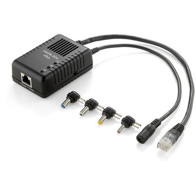 LevelOne POS-1001 Gigabit PoE Splitter (12.9W) - 12 V DC, 2 A Output - 1 10/100/1000Base-T Input Port(s) - 1 10/100/1000Base-T Output Port(s)