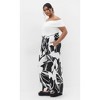 Women's Plus Size Peta Print Pant - mono print | CITY CHIC - 2 of 4
