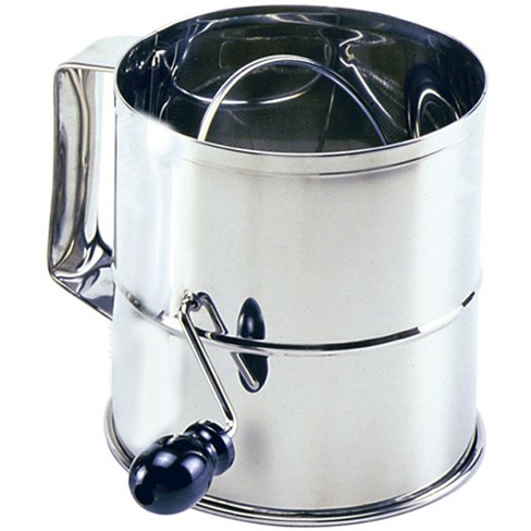 Winco Rotary Sifter, Stainless Steel, 8 Cup, 6.25 Dia : Target
