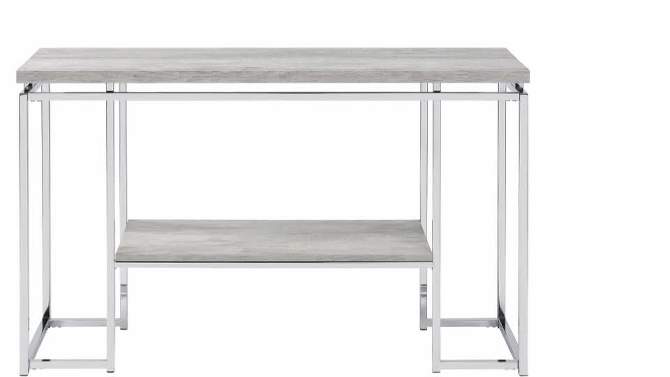 48&#34; Chafik Accent Table Natural Oak/Chrome - Acme Furniture, 2 of 7, play video