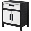 Storage Sheds Outdoor Cabinet for Garden Tool with Adjustable Shelves, Ample Drawer with Waterproof PP & Galvanized Steel for Indoor/Outdoor - 4 of 4