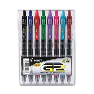 Pilot G2 Premium Retractable Gel Ink Pen Assorted Ink .7mm 8/Set 31128 - 1 of 4