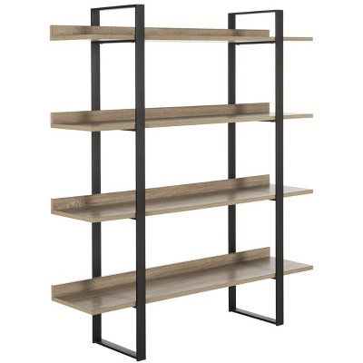 Belgium-Inspired Oak & Black Iron 4-Tier Etagere