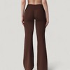 Anna-Kaci Active Women's High Waist Flare Lounge Pants with Smooth Woven Fabric and Fitted Contoured Silhouette - 4 of 4