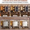 Modern Makeup Vanity Desk with Mirror, Charging Station, Ample Storage Drawers & Acrylic-Door Cabinets, Wooden Dressing Table for Bedroom - 4 of 4