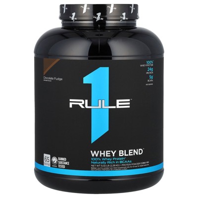 Rule One Proteins Whey Blend, Protein Powder Mix, Chocolate Fudge, 5.02 lb (2.28 kg)