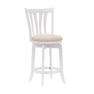 25.25" Savana Wood Swivel Counter Height Barstool White - Hillsdale Furniture
