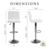 COMHOMA Bar Stools Set of 2/4,  Modern PU Leather Swivel Adjustable Counter Bar Stool - 2 of 4