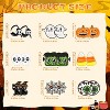 9 Pairs Halloween Enamel Stud Earrings - Cute Pumpkin, Bat & Ghost Earring Set for Women & Teens - 2 of 4