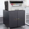 Vynxaria Black 2-Door Copier Cabinet - Premium Utility Storage Cabinets with Adjustable Shelves - 2 of 4