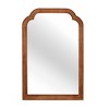 Spassway 24"W*36"H Brown Irregular Rectangle Wall Mirror Modern Wood Frame Wall Mounted Vanity Mirror Decorative for Bedroom Bathroom living room - 4 of 4