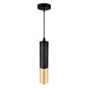 CWI Lighting Anem 1 Light Down Mini Pendant With Matte Black & Satin Gold Finish - 3 of 4