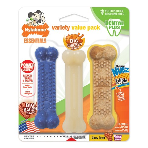 Nylabone Dental Wolf Twin Dog Toy Set - M : Target