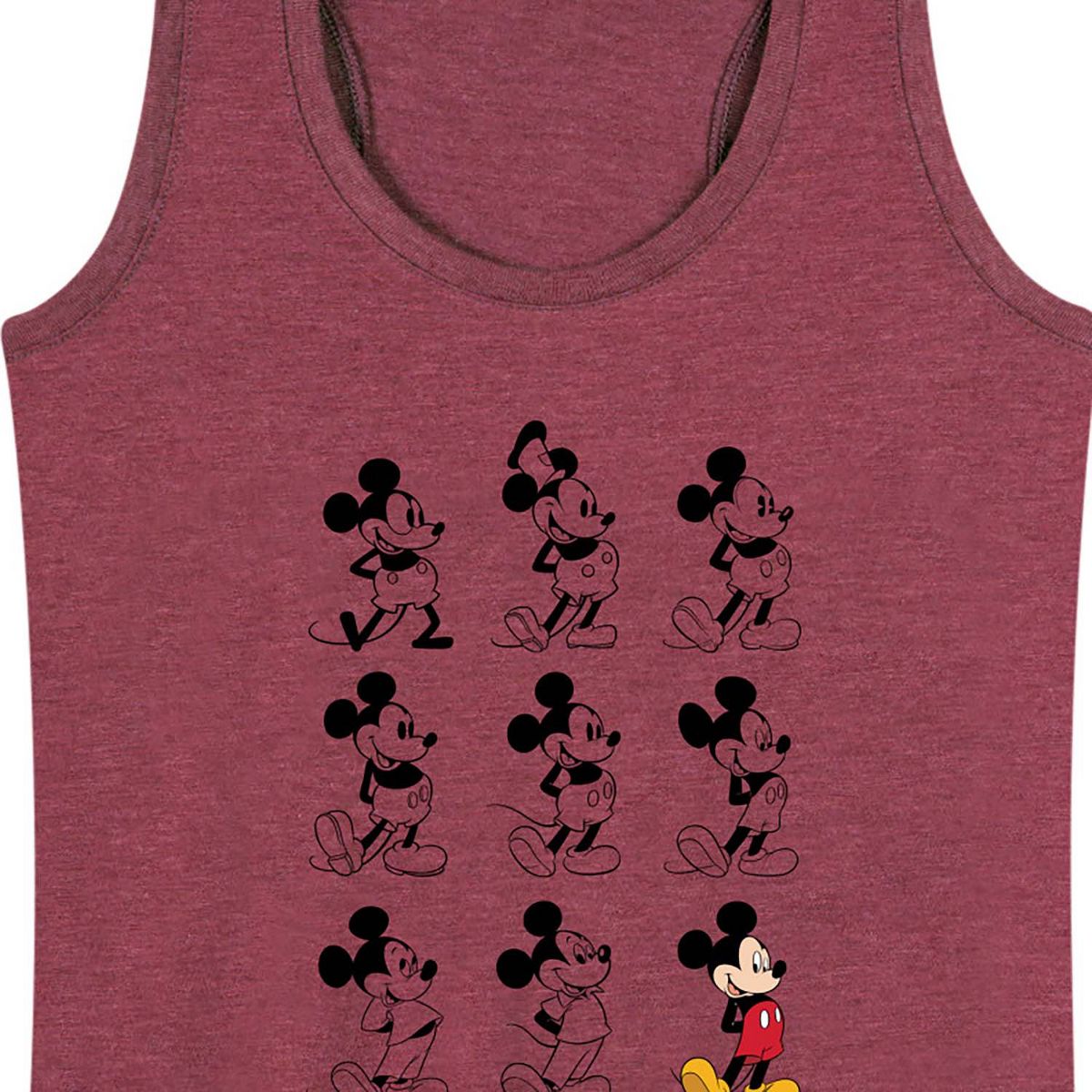 Women's - Disney - Mickey Mouse Evolution Graphic Racerback Tank - thumbnail 2