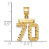 Black Bow Jewelry 14k Yellow Gold, Varsity Collection, Small D/C Pendant Number 70 - 2 of 3