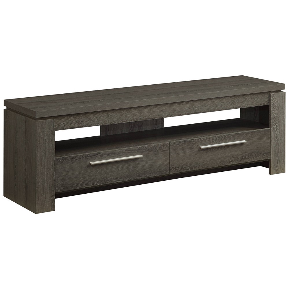 Photos - Display Cabinet / Bookcase Elkton 2 Drawer TV Stand for TVs up to 65" Weathered Gray - Coaster