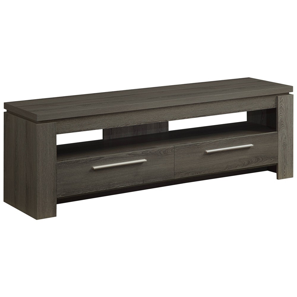 Photos - Display Cabinet / Bookcase Elkton 2 Drawer TV Stand for TVs up to 65" Weathered Gray - Coaster: Lamin