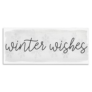 Stupell Industries Winter Wishes Sentiment, 48" x 20" - 1 of 4