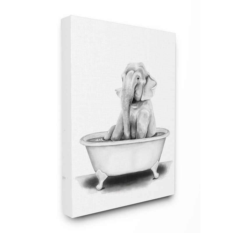 Stupell Industries Elephant In A Tub Funny Animal Bathroom Drawing, 1 of 7