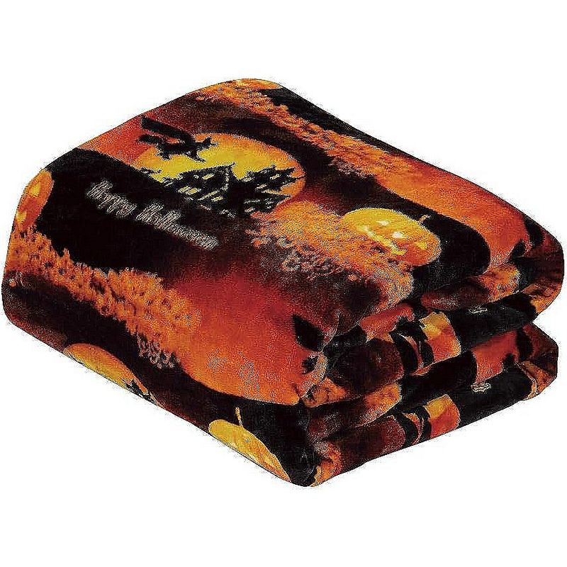 Kate Aurora Ultra Soft & Cozy Oversized Halloween Flying Witches Plush Throw Blanket Cover - 50 in. W x 60 in. L, 3 of 4