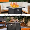 COZONY Propane Fire Pit Table with Rattan Panel and Glass Wind Guard - 4 of 4
